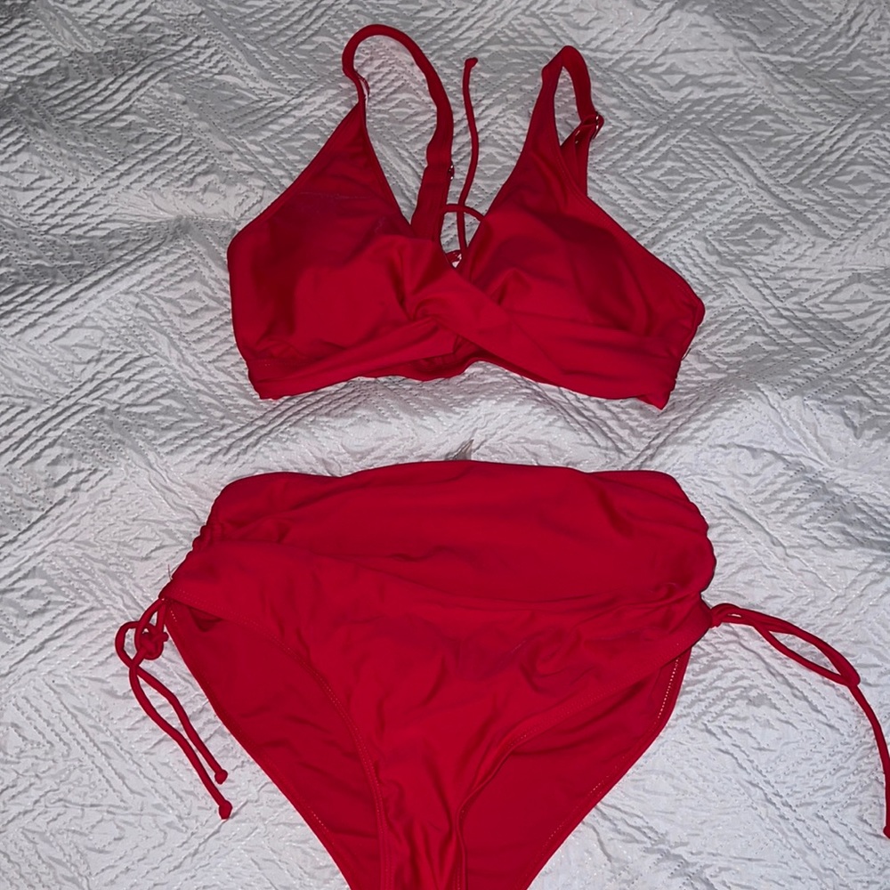High waisted bathing suit